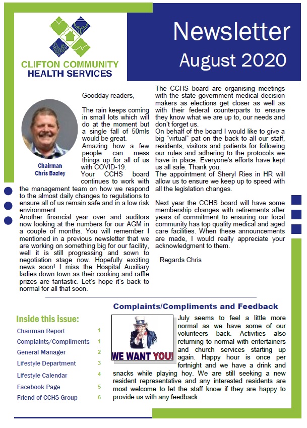 August Newsletter