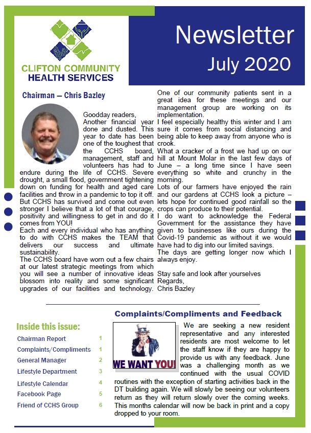 Newsletter July Newsletter