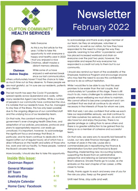 February 2022 Newsletter