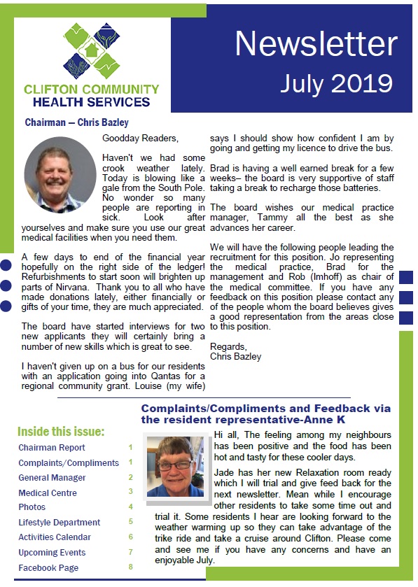 July Newsletter